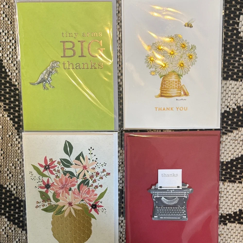 🆕Papyrus Bundle Of 4 “Thank You” Greeting Cards